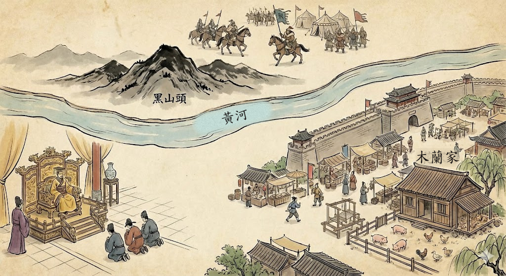 木蘭詩地圖